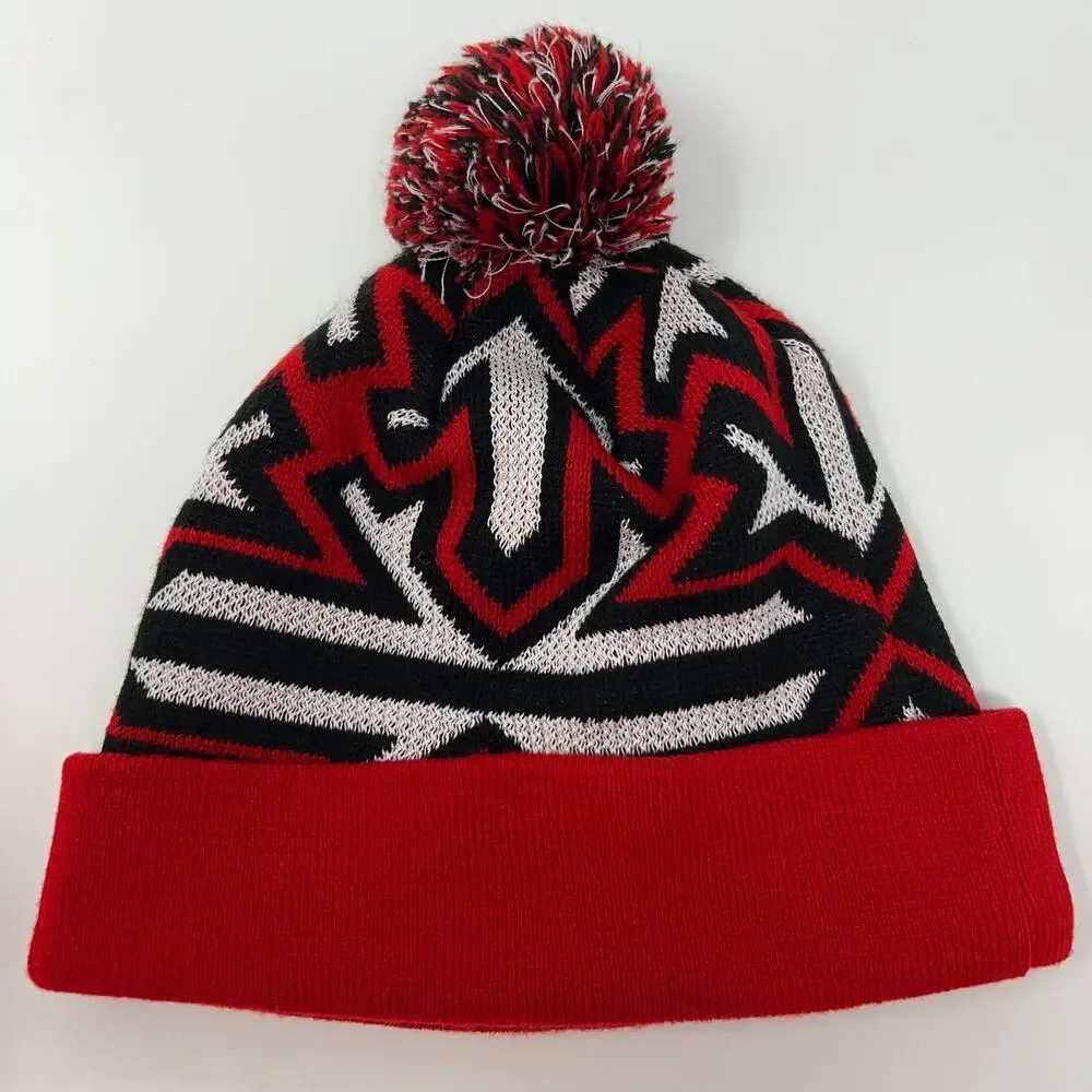San Francisco SF 49ers Cuffed Pom Pom Beanie Toque Winter Hat NFL New Era Red